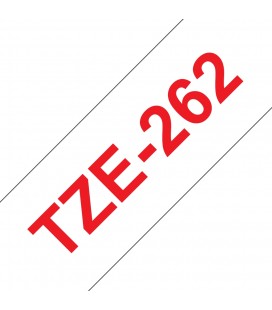 COMPATIBLE CON Brother TZe262 Cinta Laminada Generica de Etiquetas - Texto rojo sobre fondo blanco - Ancho 36mm x 8 metros