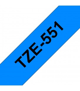 COMPATIBLE CON Brother TZe551 Cinta Laminada Generica de Etiquetas - Texto negro sobre fondo azul - Ancho 24mm x 8 metros